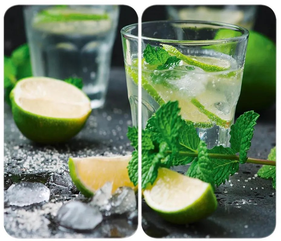 WENKO 2521482100 - Capac pentru plită 52x30 cm multicolor/gri/transparent