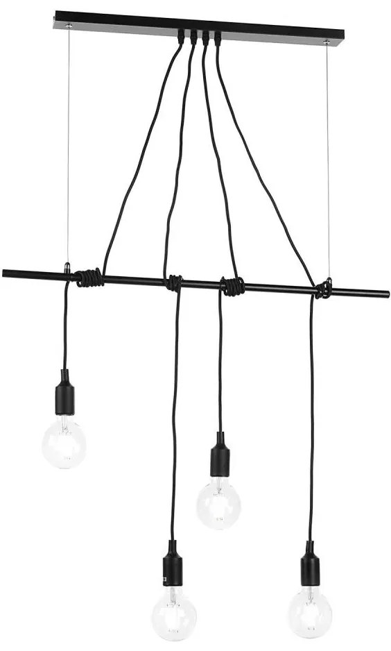Lustră pe cablu ONLI WIRE 4xE27/15W/230V negru