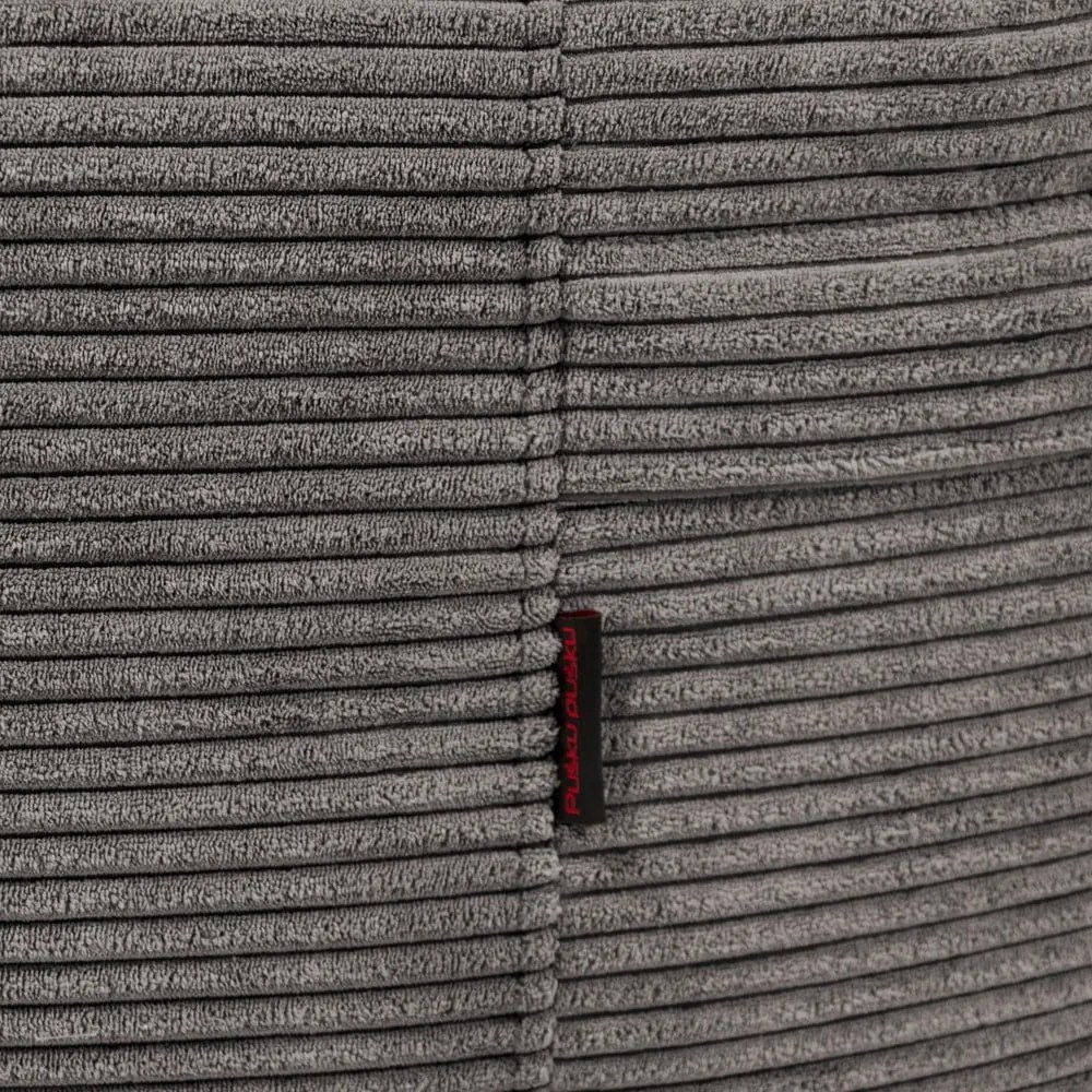 Fotoliu bean bag galben muștar cu tapițerie din catifea reiată Roll 135 – SLOWDOWN