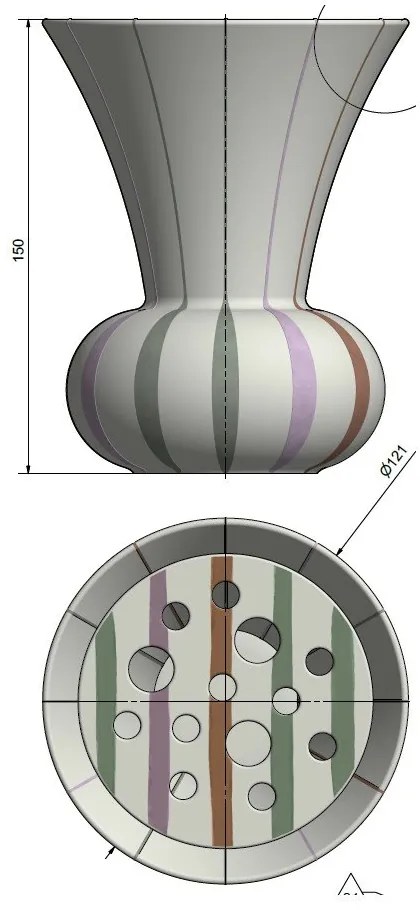 Vază din gresie Kähler Design Signature, înălțime 15 cm