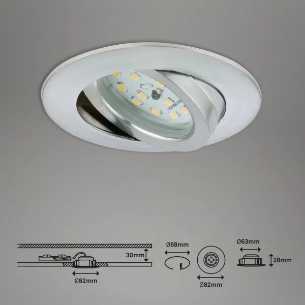 Briloner 7296-039 - Set 3x spoturi LED încastrate pentru baie LED/6,5W/230V IP23