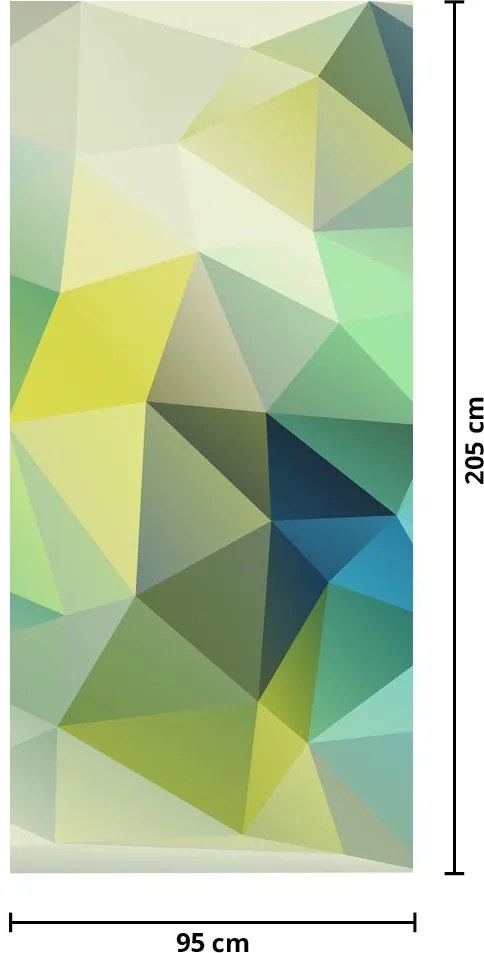 Fototapet pentru ușă - Abstracție geometrică (95x205cm)