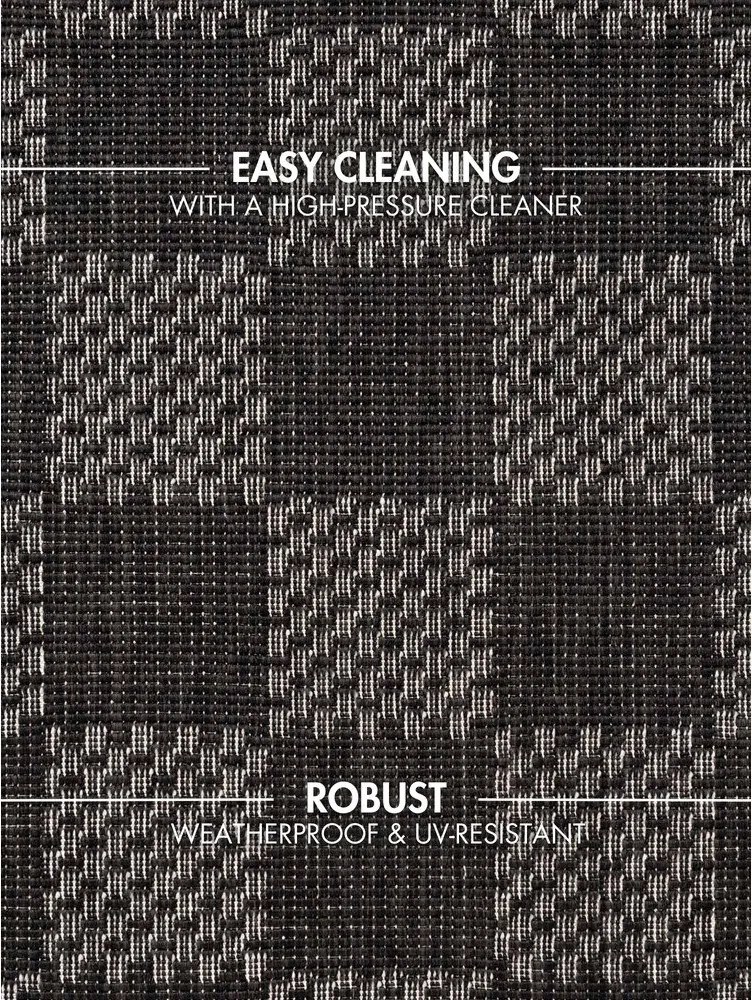 Covor pentru exterior și interior negru/crem 120x170 cm Haringey Dorothy – Ted Baker