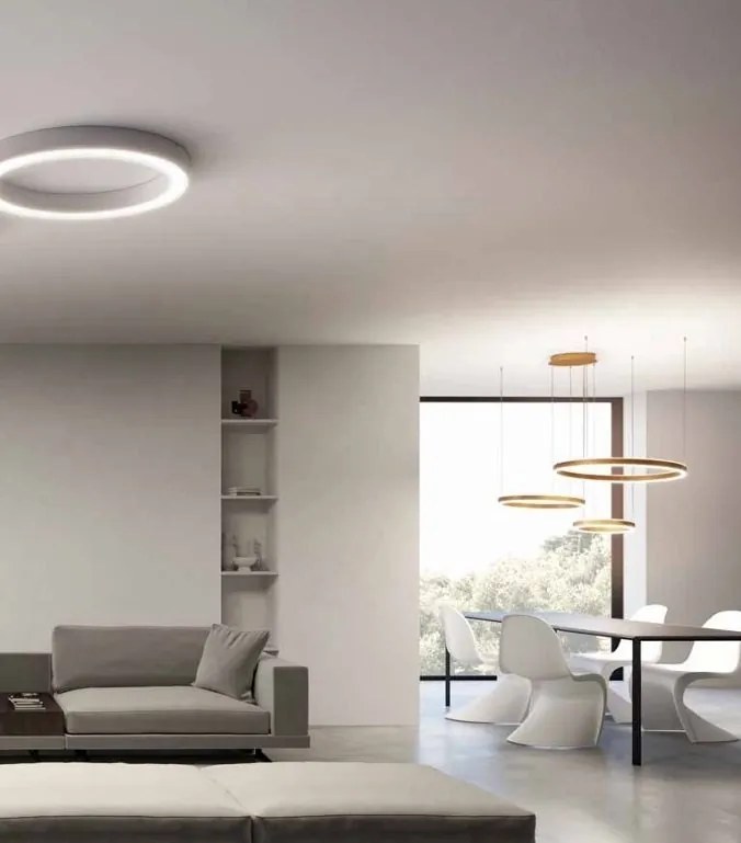 Plafoniera LED design circular FLOR 80cm alb, negru sau auriu