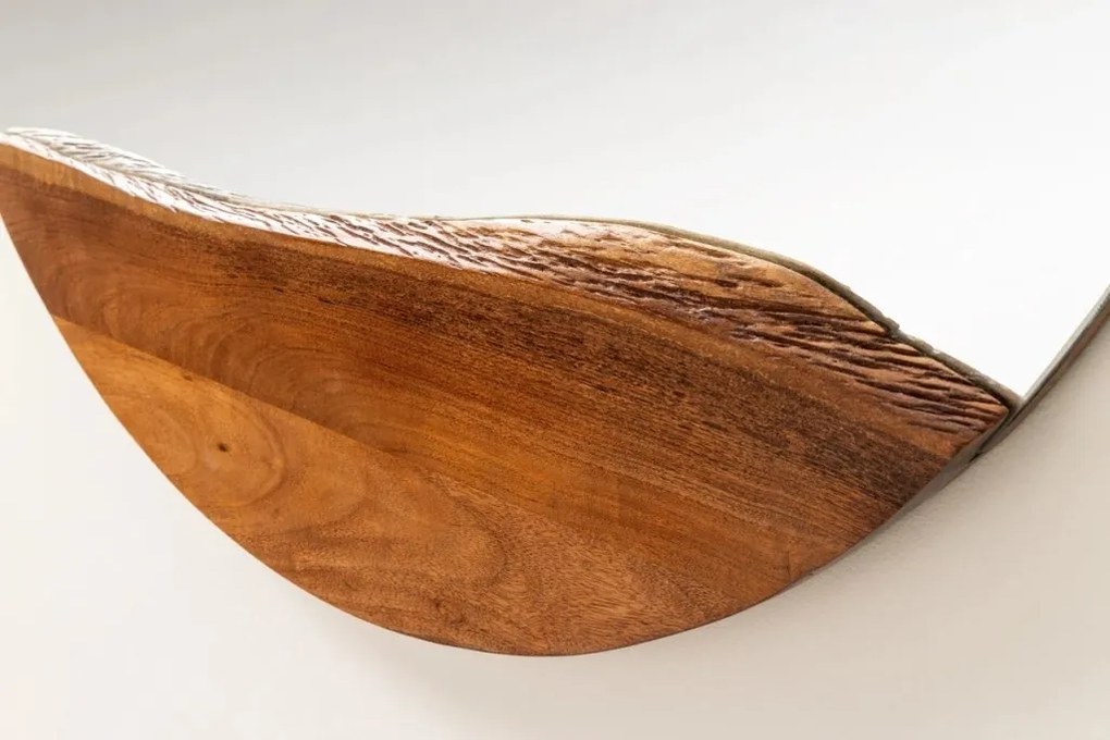 Oglinda decorativa cu margini din lemn Mirror 100cm