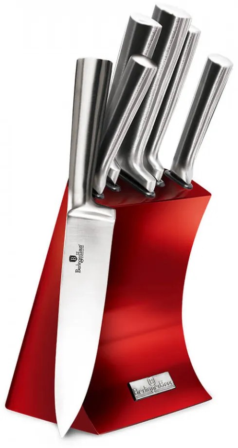 Set cutite otel inoxidabil (6 piese) Burgundy Metallic Line Berlinger Haus BH 2450