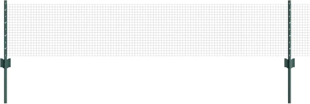 vidaXL Gard cu Stâlp Verde 0,4 x 10 m Oțel și PVC