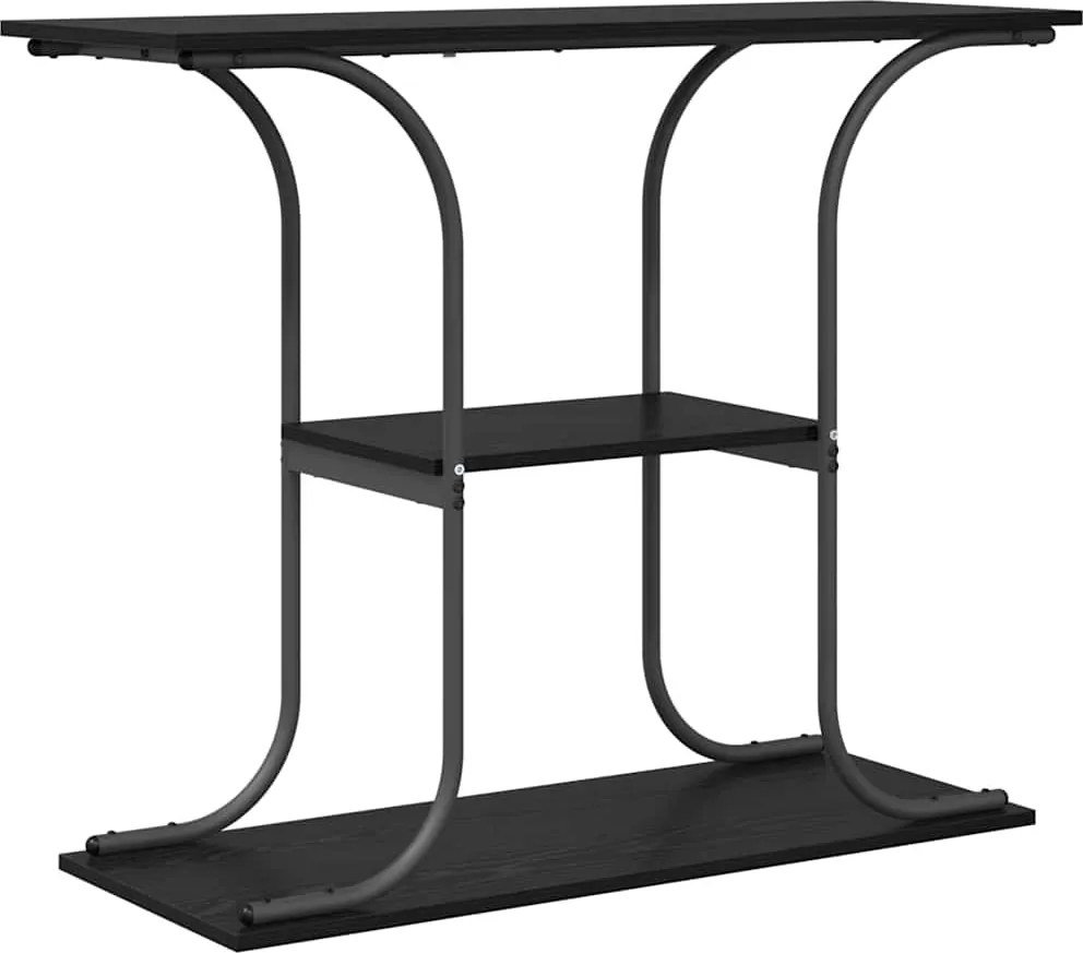 vidaXL Masă de consolă Stejar Negru 101 x 35 x 80,5 cm Lemn compozit