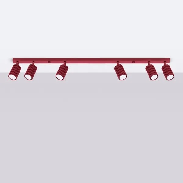 Brilagi - Plafonieră LED CRESTO cu 6 spoturi GU10, 10W, 230V, burgundiu