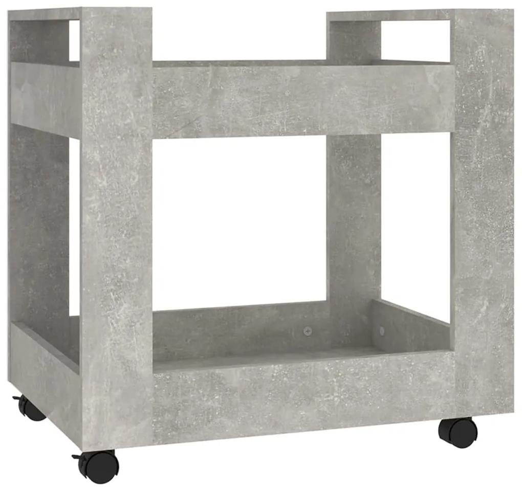 816604 vidaXL Cărucior de birou, gri beton, 60x45x60 cm, lemn prelucrat