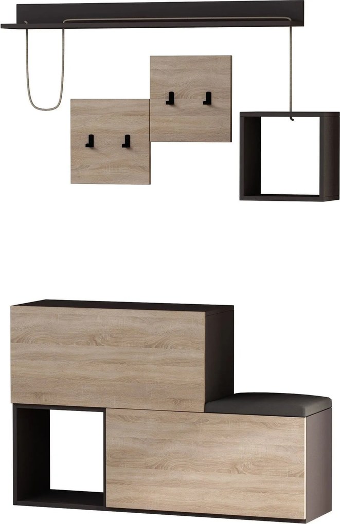 Set hol HOLDON, stejar sonoma/gri antracit, PAL melaminat, format din