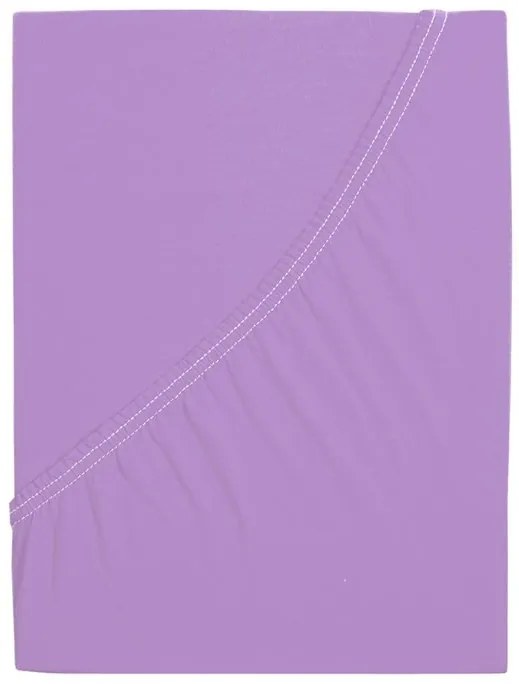 Cearceaf Jersey din bumbac mako LUXORA 90x200 cm violet