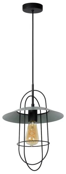 Lustră pe cablu MASSON 1xE27/40W/230V turcoaz Lucide 74309/01/37