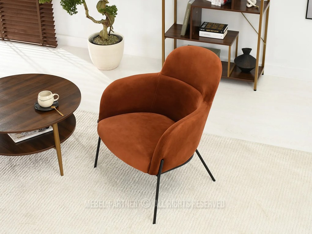 Fotoliu Baggie F (cupru + negru). Promo -15%. 1109882