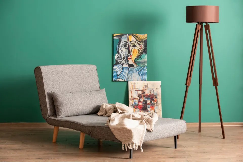Fotoliu Extensibil Folde Single, Poliester, Gri Deschis
