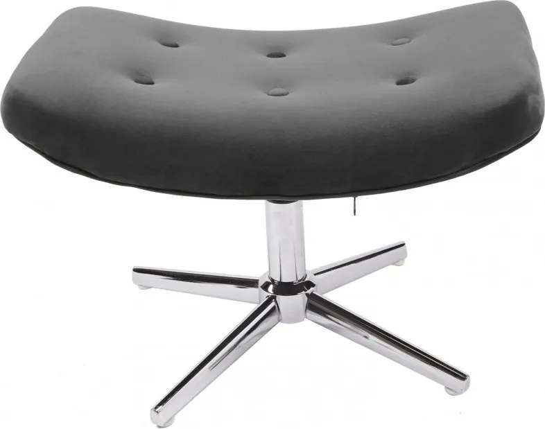 Taburete, suport pentru picioare Lounger, catifea gri A-39513 VC