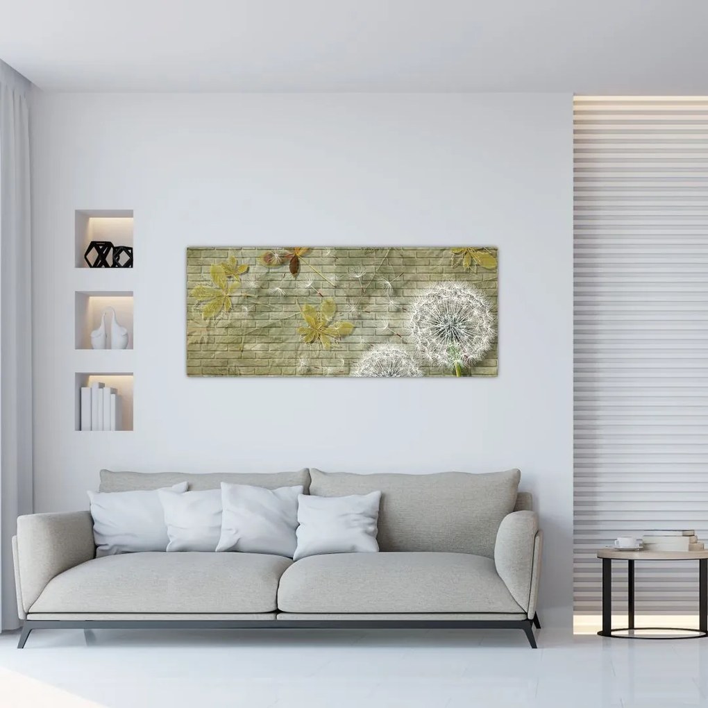 Tablou - Păpădii suflate de vânt (120x50 cm)