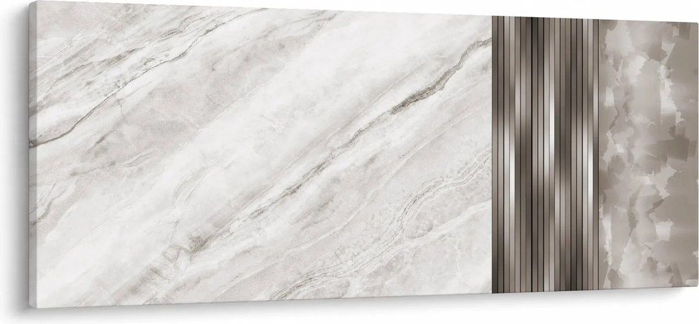 Tablou - Marmură cu linii argintii (120x50 cm)