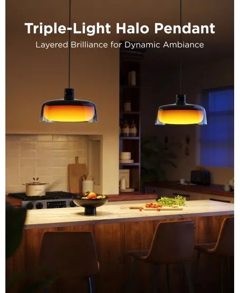 Govee - Lampă suspendată LED RGBICWW, reglabilă, cu cablu, LED/21W/230V, finisaj mat, Wi‑Fi