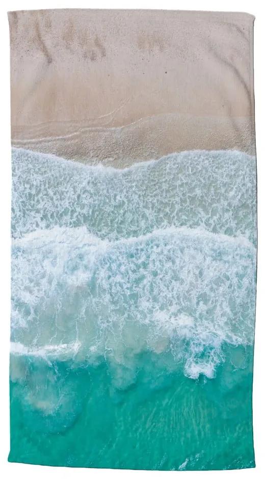 Prosop de plajă bej-turcoaz 100x180 cm – Good Morning