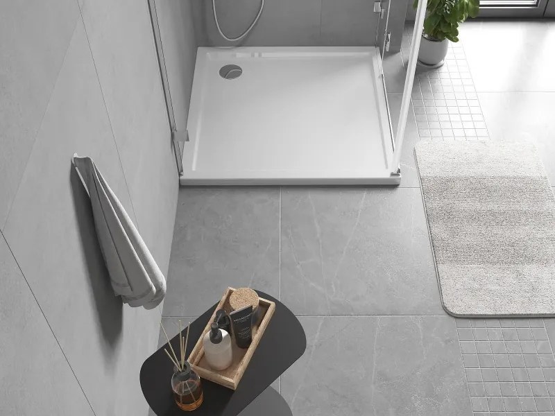 Mexen Flow dulap de duș pătrat slim 75 x 75 cm, alb lucios - 46S107575