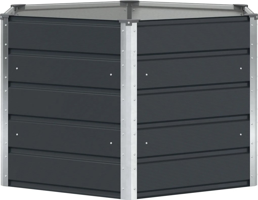 vidaXL Jardinieră Antracit 129 x 129 x 75 cm Oțel