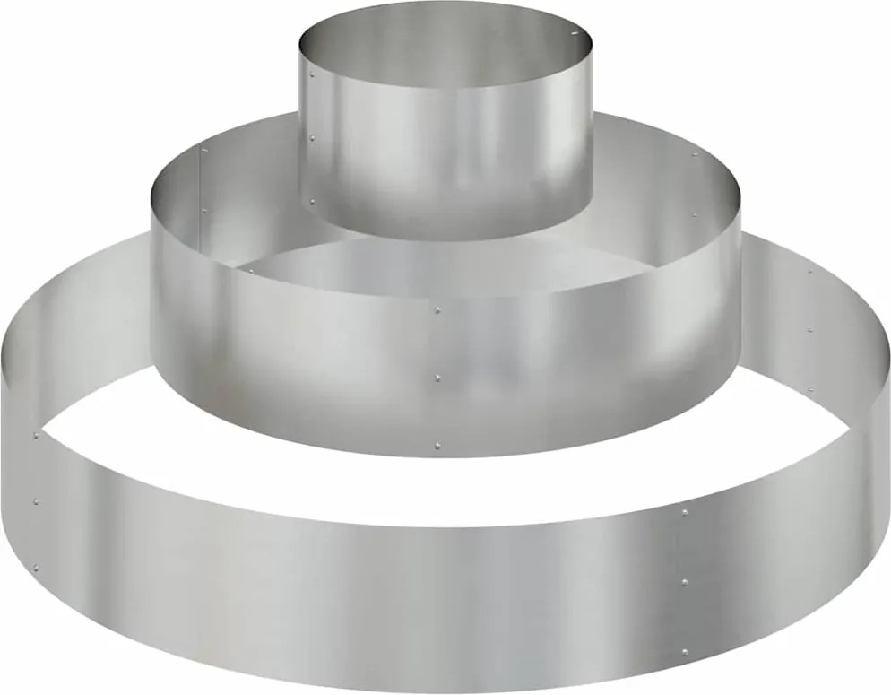 vidaXL Vază pentru Grădină Argintiu 120 x 120 x 20 cm Oțel Galvanizat