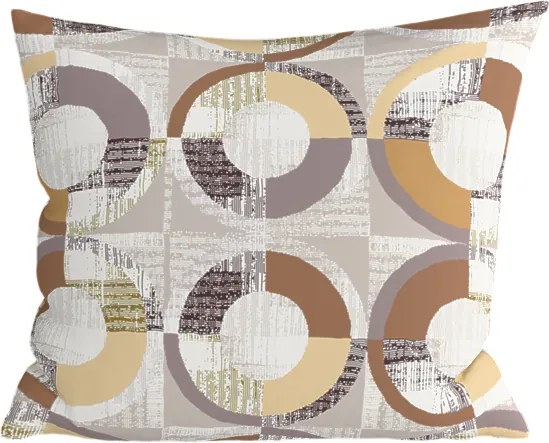 Set 2 huse decorative pentru perna din microfibra CIRELLO 45x45 cm, maro-gri