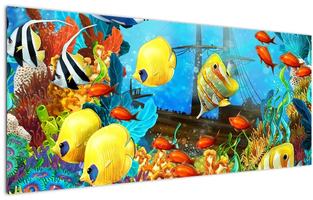 Tablou - Recif de corali colorat (120x50 cm)