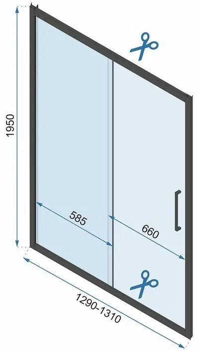 Cabina dus REA Rapid Slide 100x100 cm crom