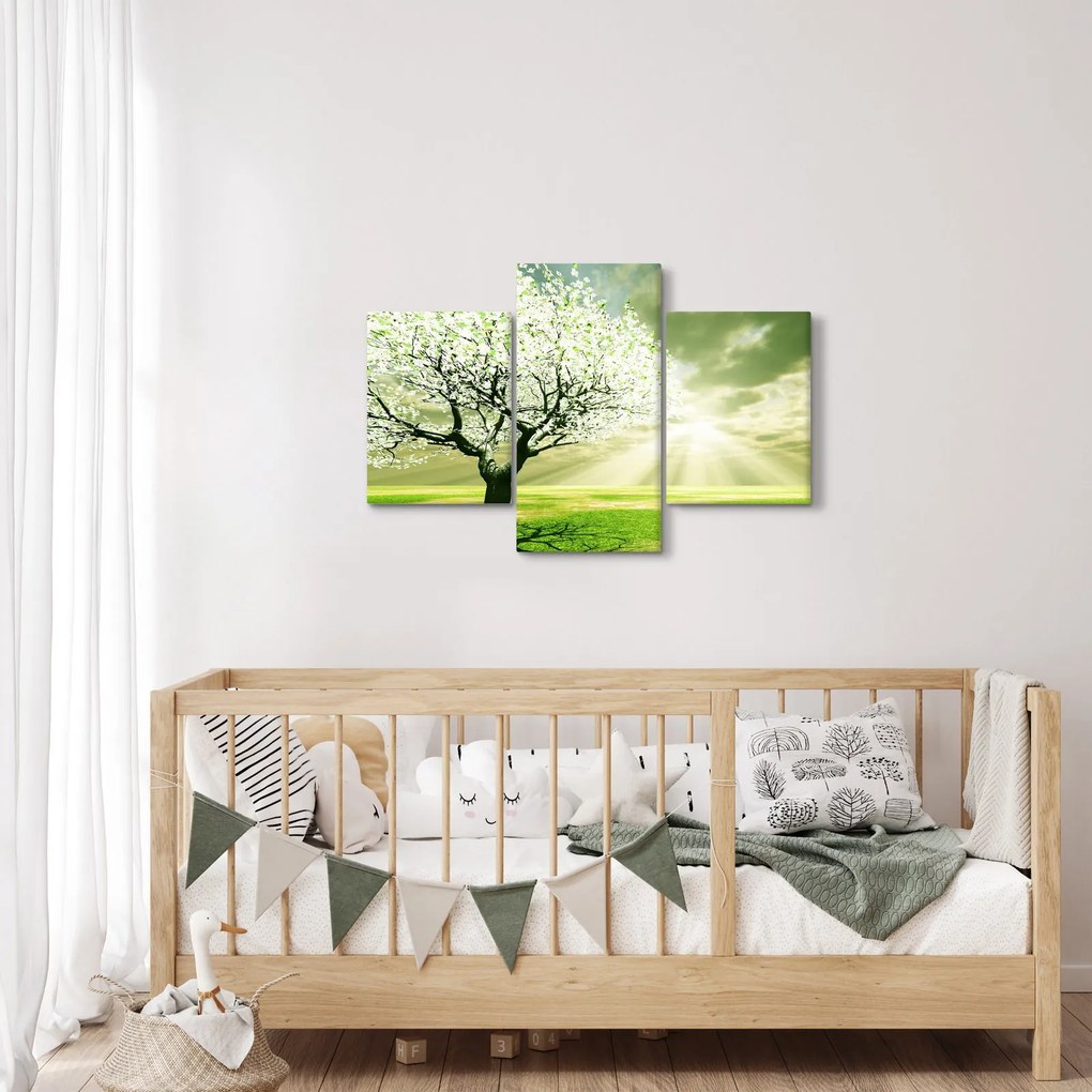 Tablou cu copaci pe luncă (90x60 cm)