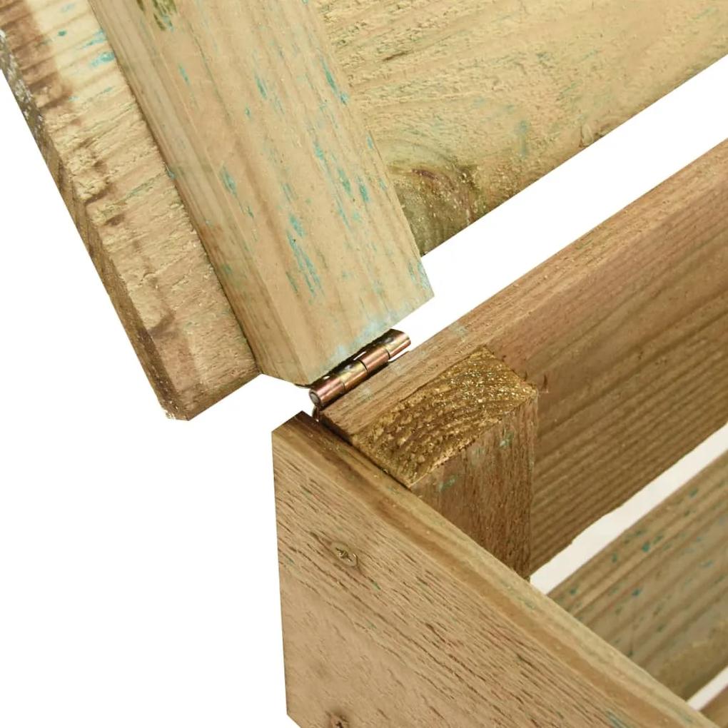Compostor de gradina din sipci, 80x50x100 cm, lemn pin tratat 1