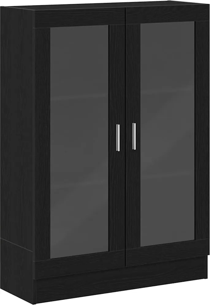 vidaXL Dulap cu cărți stejar negru 82,5x30,5x115 cm lemn prelucrat