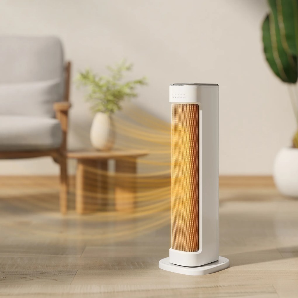 HOMCOM Termoventilator Ceramic 2000W 3 Temperature, Timer 15H și Telecomandă | Aosom Romania