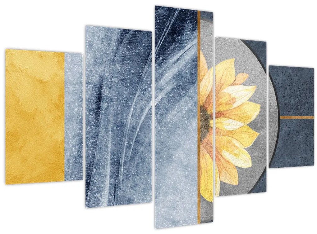 Tablou - Forme și flori (150x105 cm)