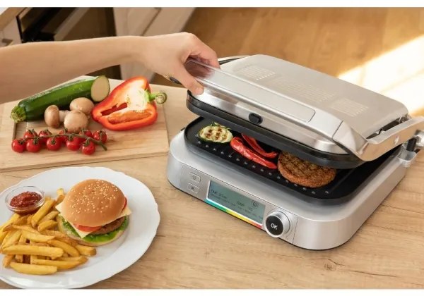 Grătar de contact Sencor 2100W/230V crom mat