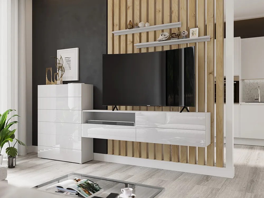 Mobilier living Berny 54 (alb + Alb lucios). 1087170