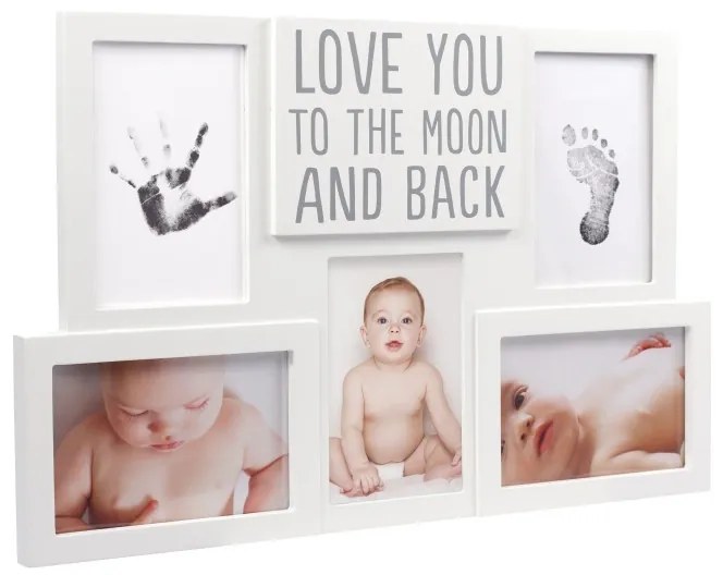 Kit rama foto amprente cerneala - Love you to the moon and back - Pearhead