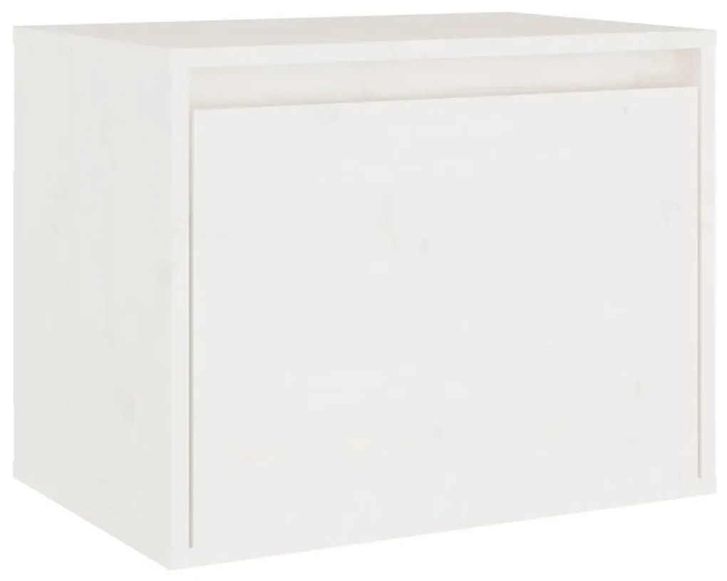 813437 vidaXL Dulap de perete, alb, 45x30x35 cm, lemn masiv de pin
