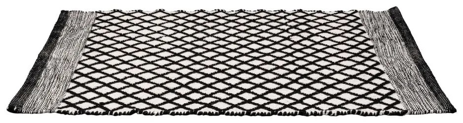 Covoraș de baie alb-negru din plastic reciclat 50x80 cm Tara – Wenko