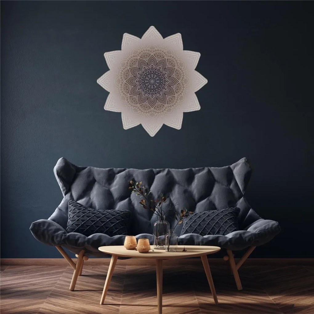 Autocolante de perete - Mandala crem- maro