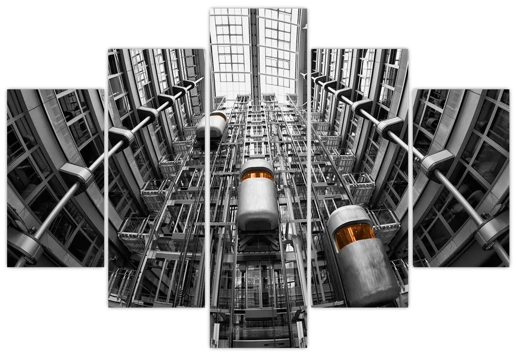 Tablou cu lift în clădire (150x105 cm)