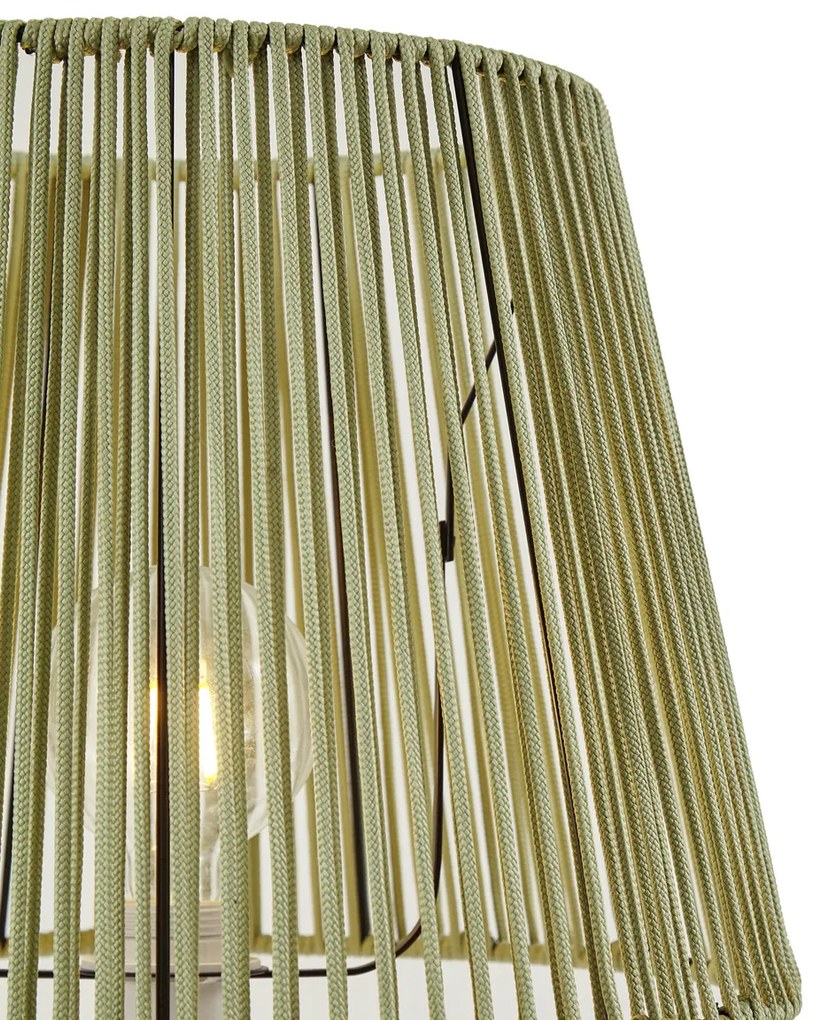 Lampă de podea de exterior albă cu abajur din frânghie verde IP44 / IP54 - Virginia Jayla