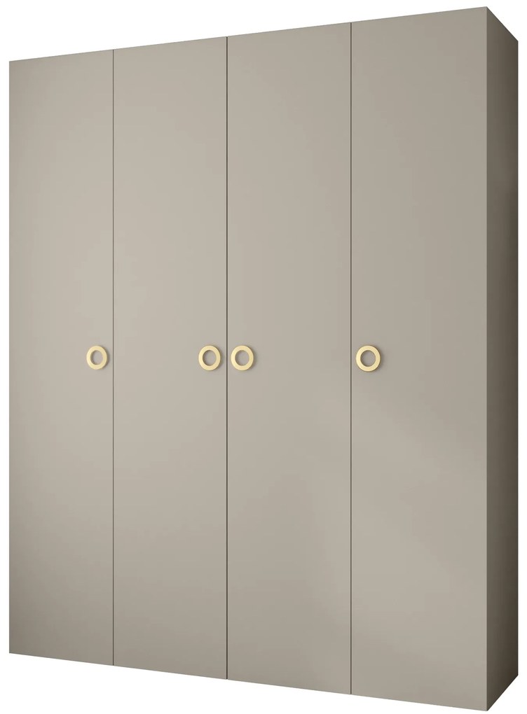 Dulap de haine 200 cm Carmela 40-1 (Cașmir + Auriu). 1126544