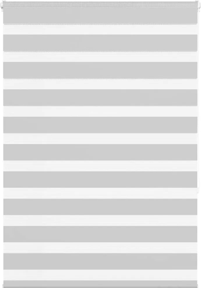 vidaXL Jaluzea tip zebra gri deschis lățime țesătură 95,9 cm poliester