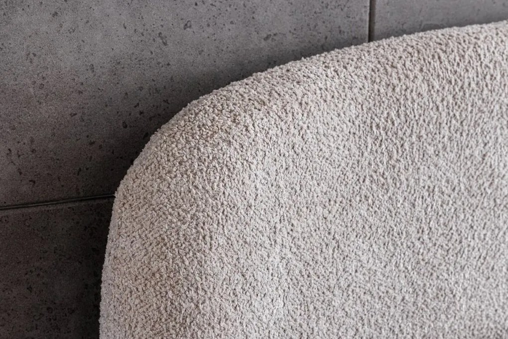 Pat ART DECO 180x200cm greige boucle cu spatiu de depozitare