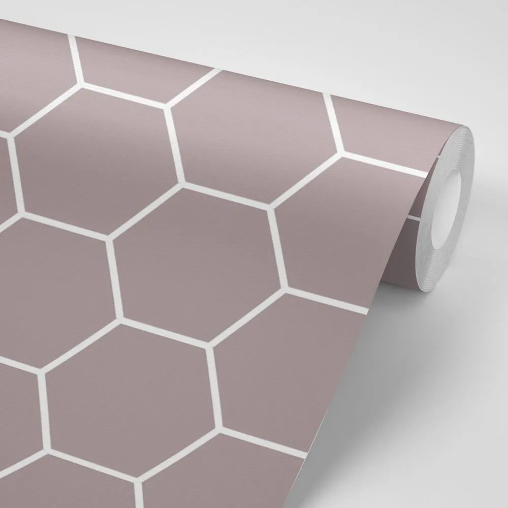 Tapet model hexagonal modern