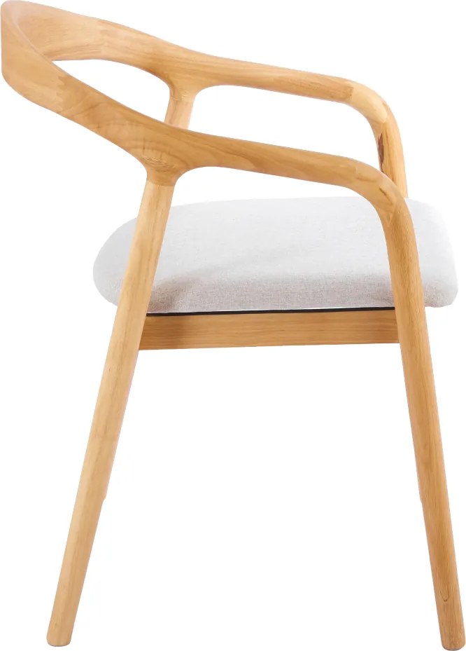 Scaun, lemn masiv, natural/gri, TOROL