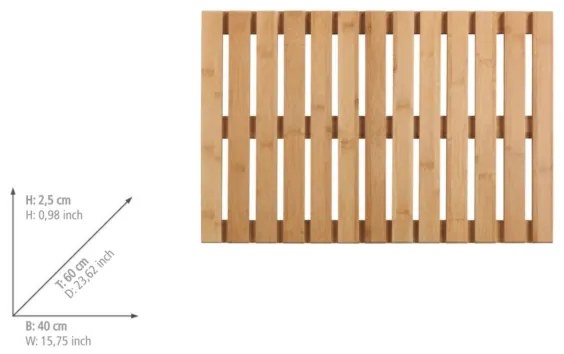 WENKO 23838100 – Covoraș de baie 40x60 cm, maro