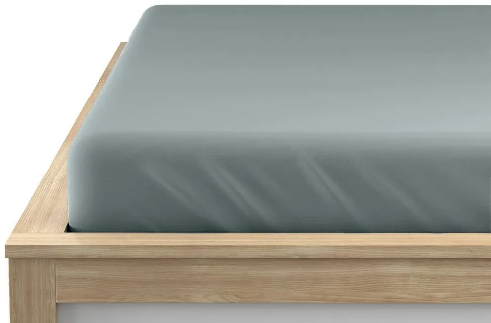 Cearsaf Jersey verde albastru 140 x 200 cm